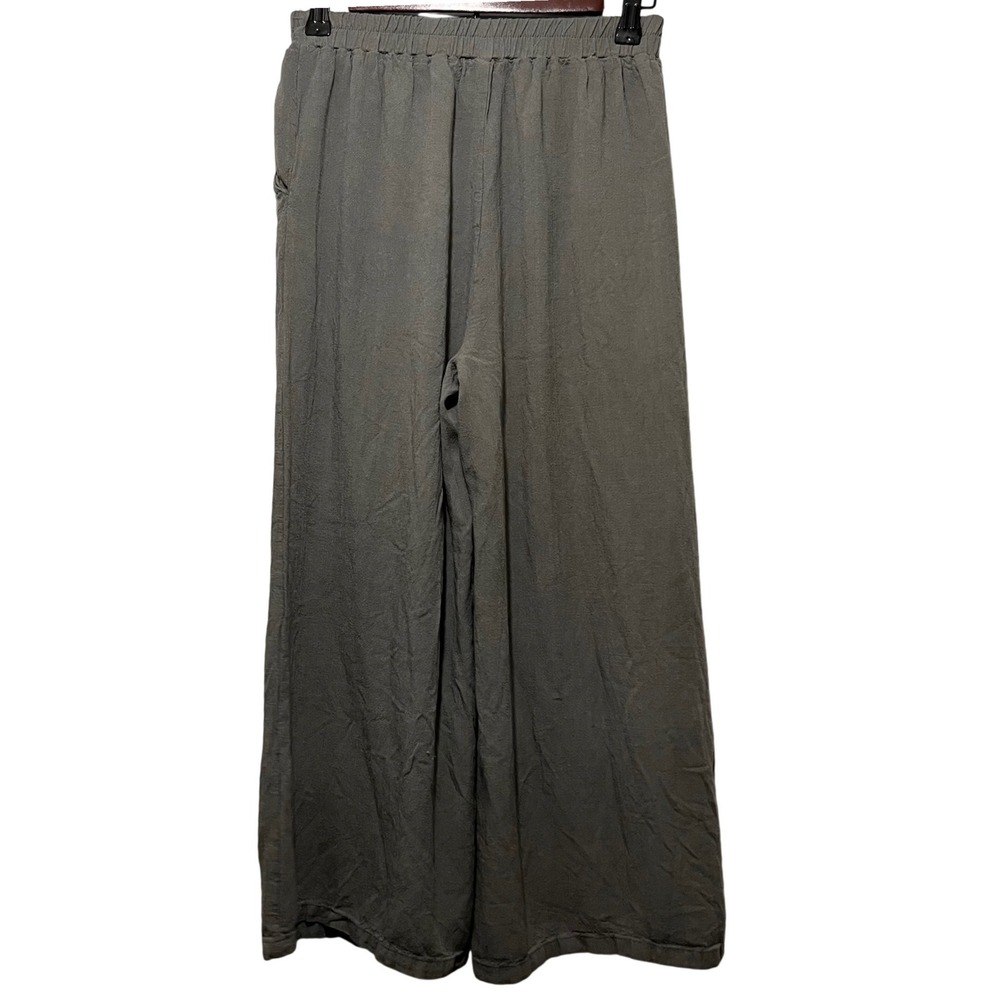 Hunter & Brown Gray Green Wide Leg Capri Harem Palazzo Pants Size XS - Picture 3 of 7